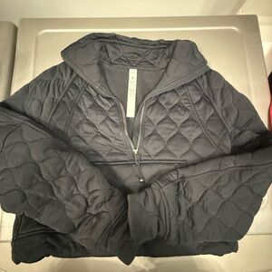 lululemon athletica Black Quilted Sweatshirt